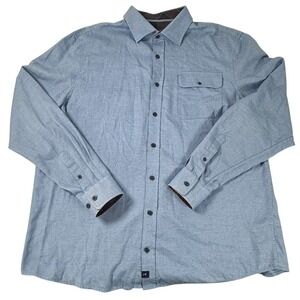 johnnie-O Surflannel Tony Laguna Blue Cotton Button Down Shirt Mens XL JMWL 6150